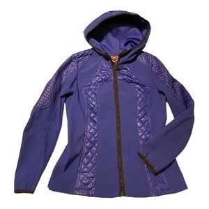 OUTDOOR active wear hooded zip front jacket M.